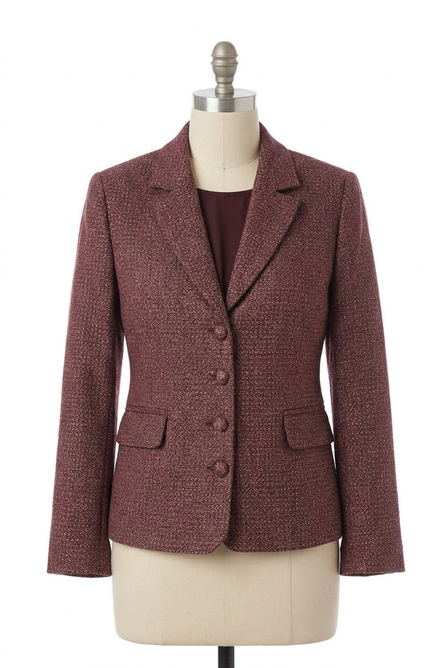 NEW MOLLY BRACKEN the tweed blazer in red